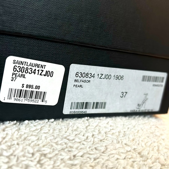 ‼️SAINT LAURENT -Tot Leather Sandal-Pearl 2021 - Picture 5 of 10